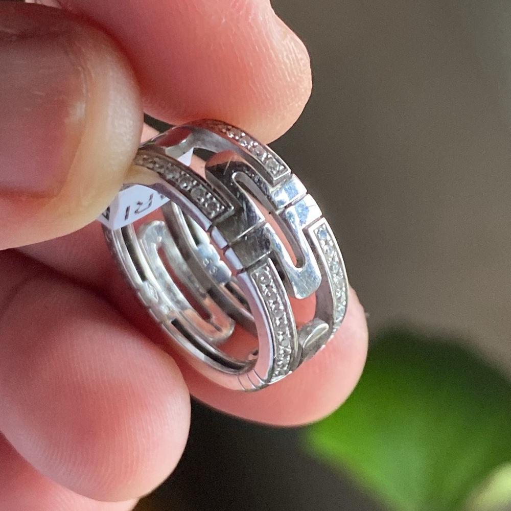 18k Gold Bvlgari Diamond Ring FIRM - Picture 3 of 12